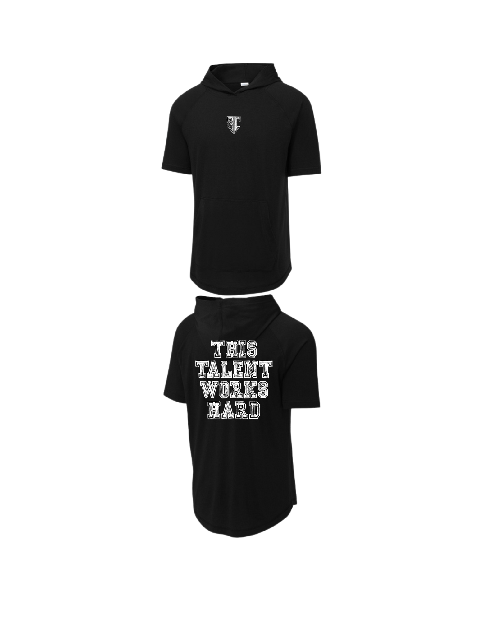 This Talent Works Hard – Short Sleeve Hoodie